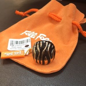 NWT Folli Follie Zebra Enamel Ring